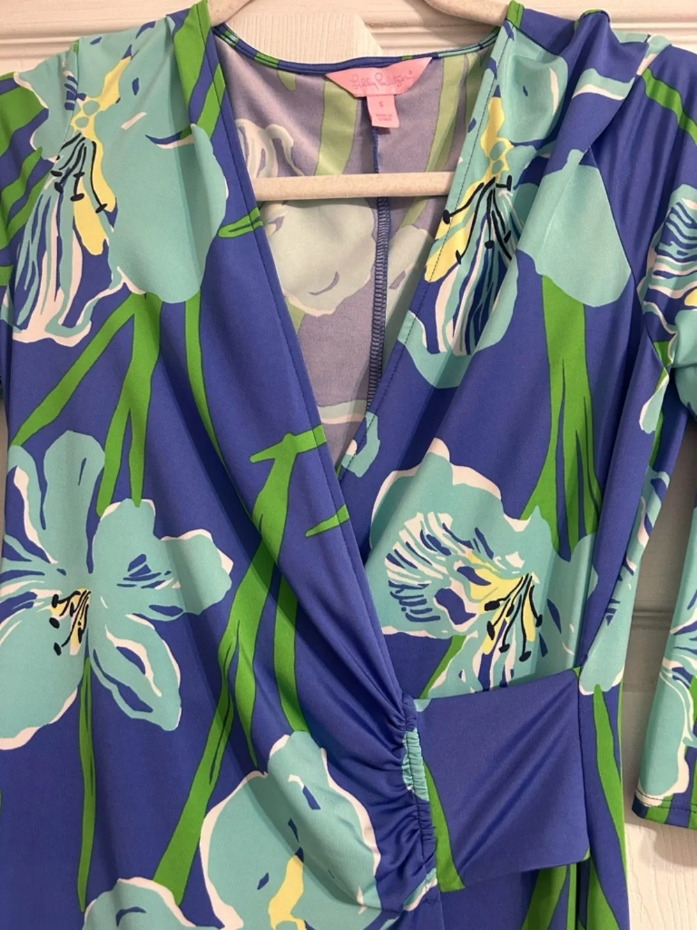 Lily Pulitzer Women’s Faux Wrap Dress, Yvette, Size Small, knee Length, Summer - Picture 2 of 6